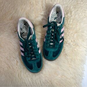 ADIDAS Originals Handball Spezial Clear Pink/Collegiate Green/Cream Size 5/36